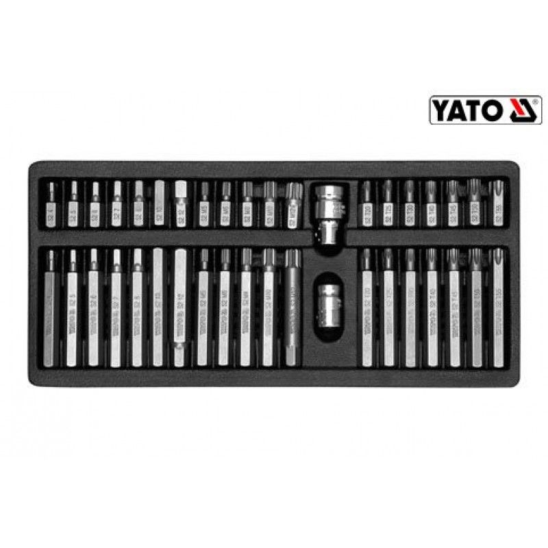 Trusa biti torx, hex si spline 40 piese CrV Yato YT-0400 - YT-0400
